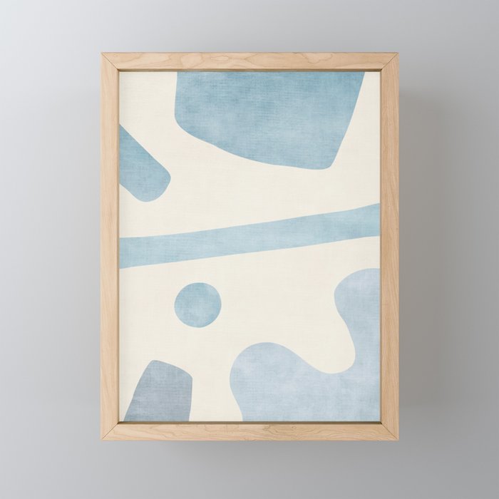 Light Blue Minimalist Artwork Mini Art Print Gallery Image 1