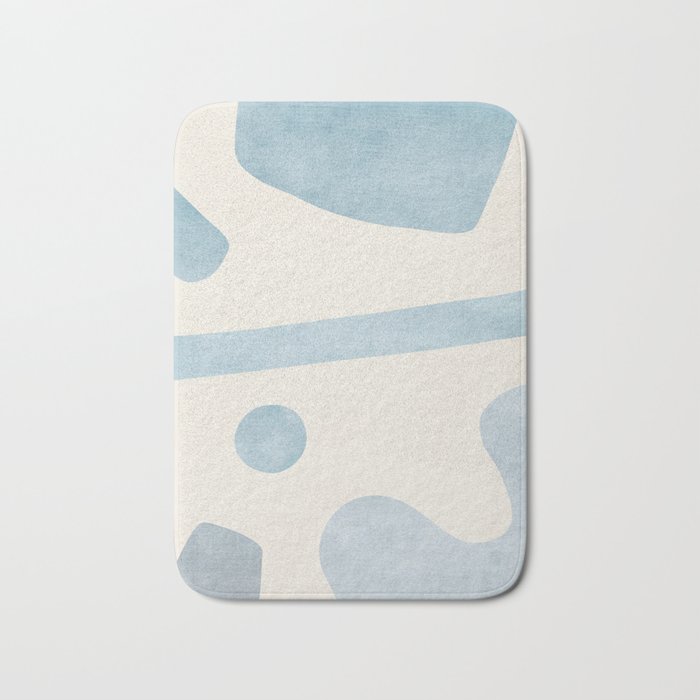 Light Blue Minimalist Artwork Bath Mat Gallery Image 1