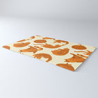 Sleepy Cozy Kitty Cats in Buttercup & Orange Rug Gallery Image 3