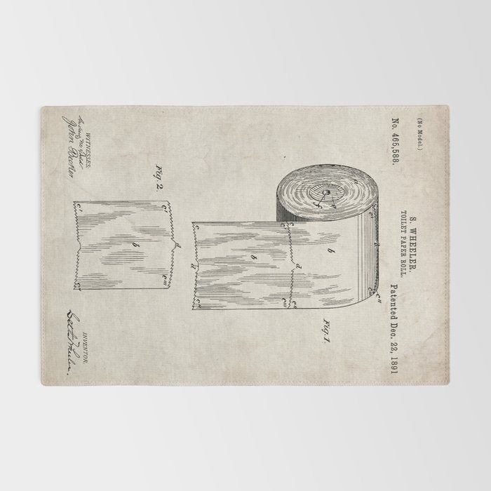 Toilet Paper Patent - Bathroom Art - Antique Rug Gallery Image 2