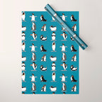 Penguin Yoga Wrapping Paper Gallery Image 1