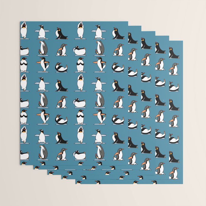 Penguin Yoga Wrapping Paper Gallery Image 3