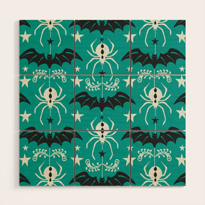 Night Creatures - Teal Wood Wall Art Gallery Image 1