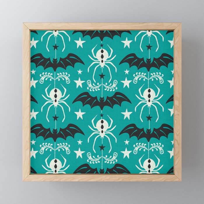 Night Creatures - Teal Mini Art Print Gallery Image 1
