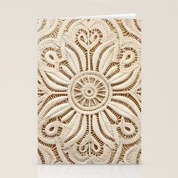 Boho Chic Macrame Mandala Stationery Card Gallery Image 2