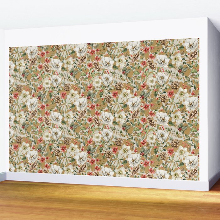 Winter flowers WP1 Wall Mural Gallery Image 2