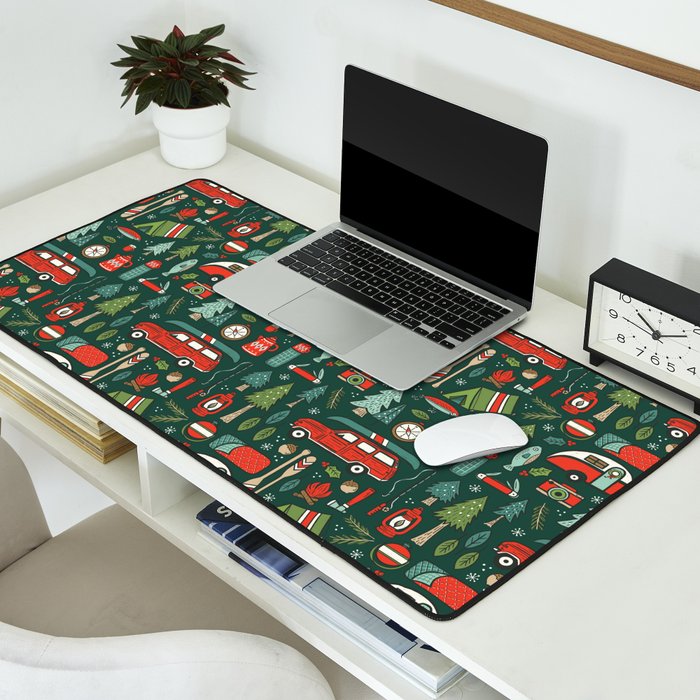 Seasons Greetings - Camping Christmas Desk Mat Gallery Image 2