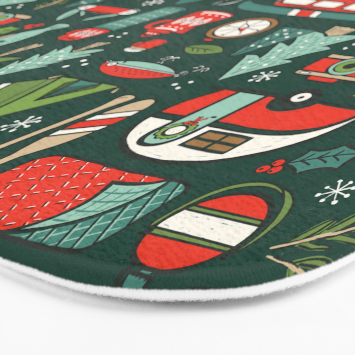 Seasons Greetings - Camping Christmas Bath Mat Gallery Image 3