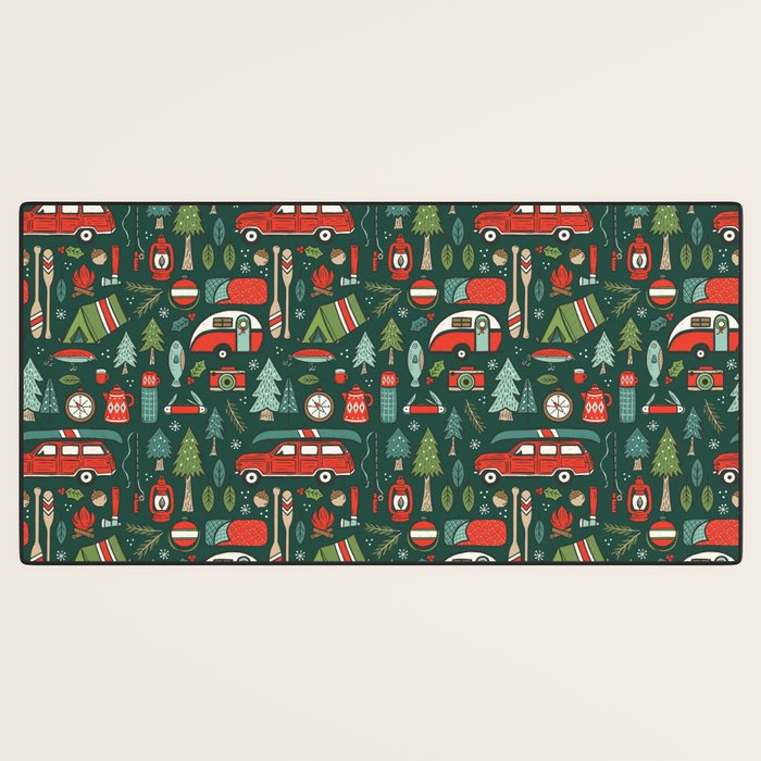 Seasons Greetings - Camping Christmas Desk Mat Gallery Image 3