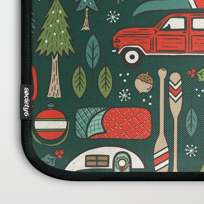 Seasons Greetings - Camping Christmas Laptop Sleeve Gallery Image 3