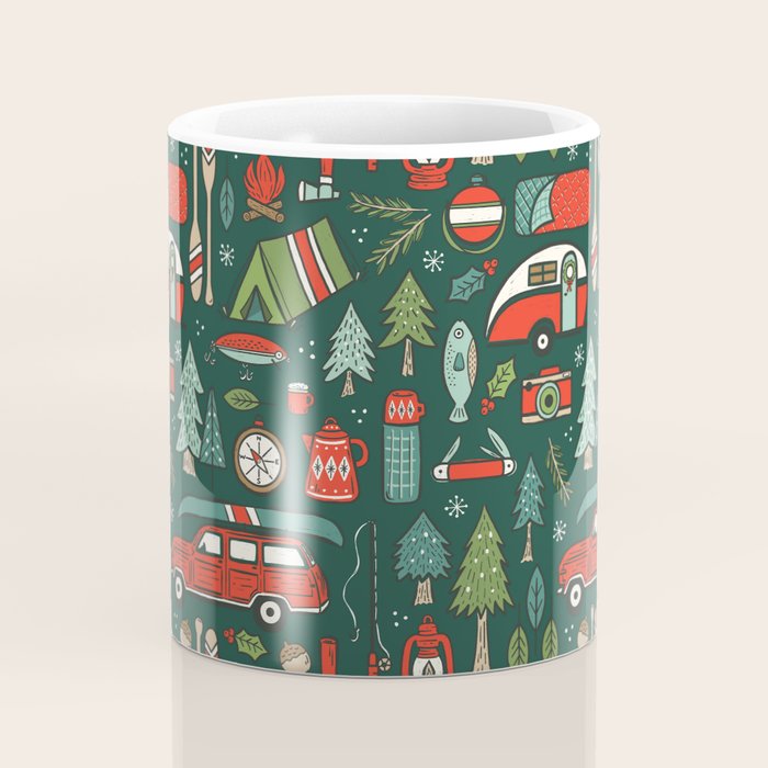 Seasons Greetings - Camping Christmas Coffee Mug Gallery Image 4