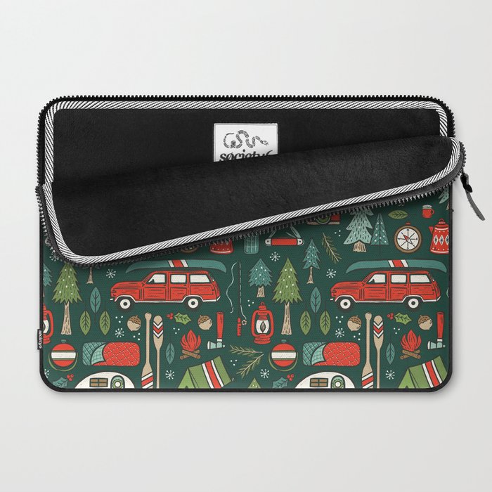Seasons Greetings - Camping Christmas Laptop Sleeve Gallery Image 2