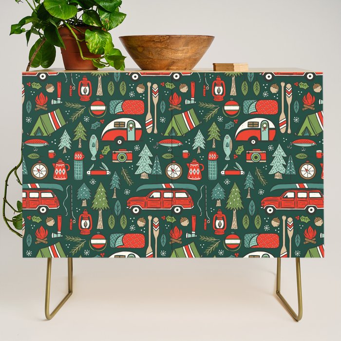 Seasons Greetings - Camping Christmas Credenza Gallery Image 1