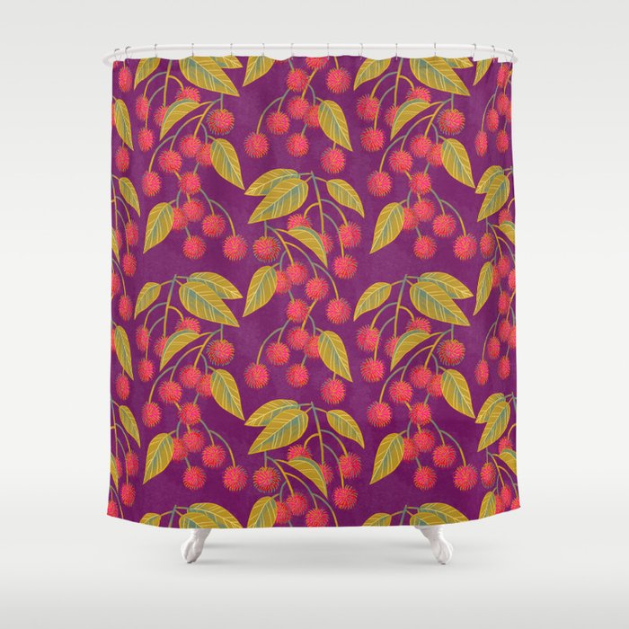 Rambutan Fruit Shower Curtain Gallery Image 1