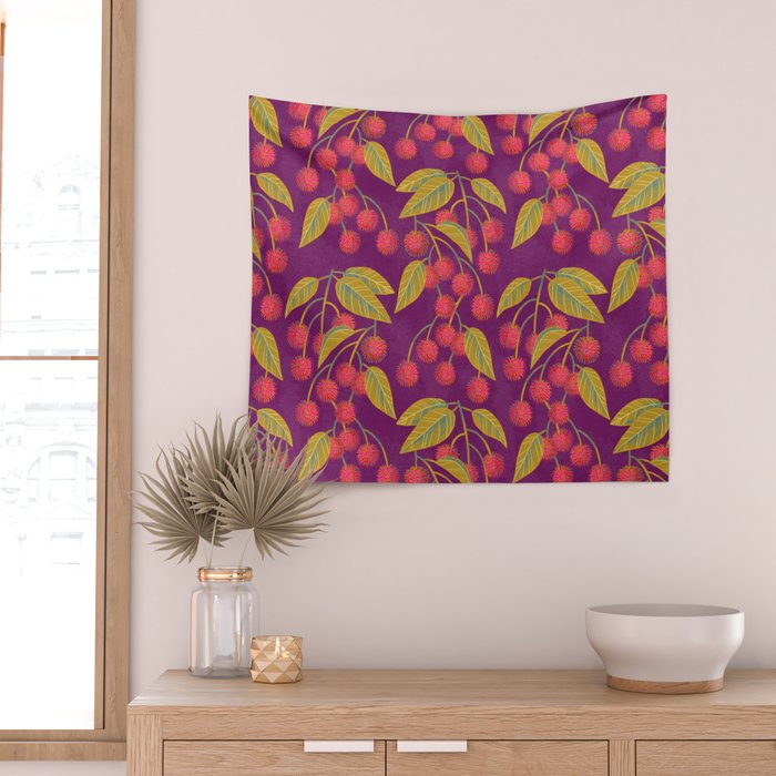 Rambutan Fruit Wall Tapestry Gallery Image 2