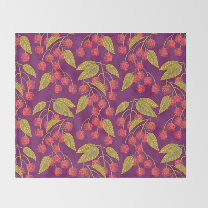 Rambutan Fruit Throw Blanket Gallery Image 2