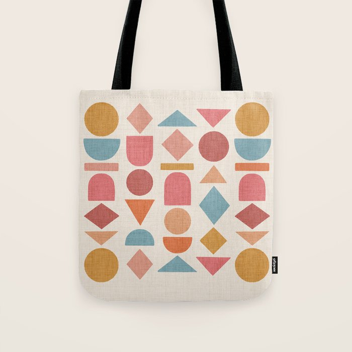Geo Mod Shapes - Light Tote Bag Gallery Image 1