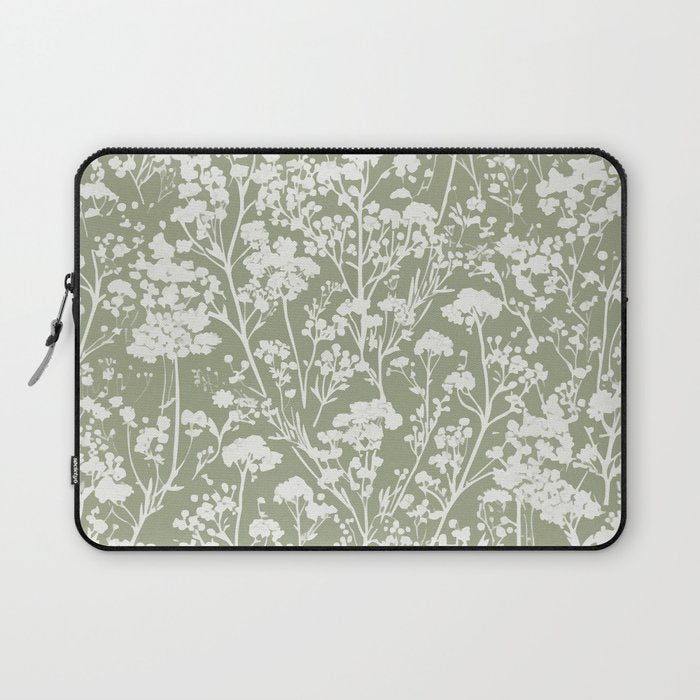 Sage Bloom in Floral Laptop Sleeve Gallery Image 1