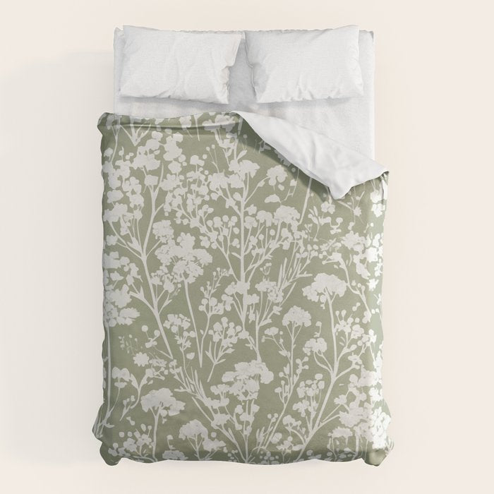 Sage Bloom in Floral Duvet Cover Gallery Image 6