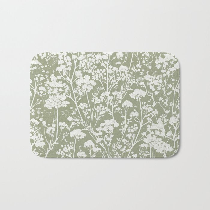 Sage Bloom in Floral Bath Mat Gallery Image 1