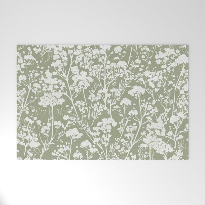 Sage Bloom in Floral Welcome Mat Gallery Image 1