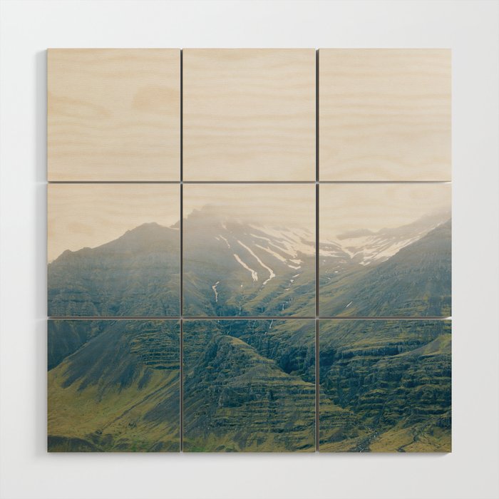 Misty Mountain, Iceland Landscape Photography Wood Wall Art Gallery Image 1
