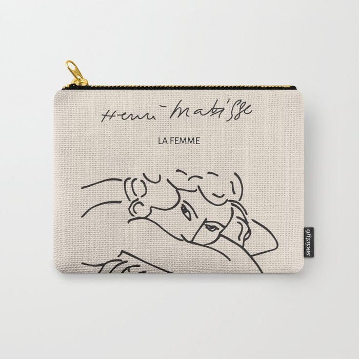 Henri Matisse 'La Femme' Female Nude Figurative Line Art Carry All Pouch Gallery Image 1