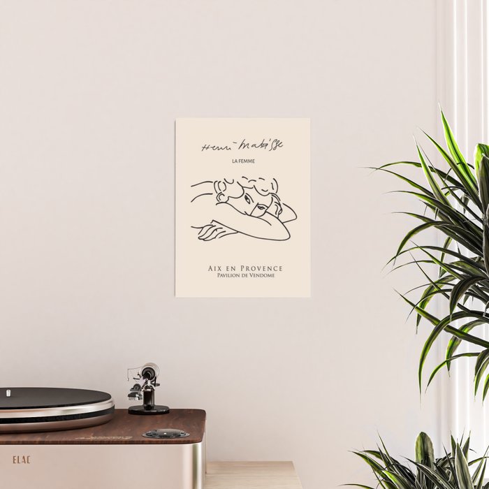 Henri Matisse 'La Femme' Female Nude Figurative Line Art Poster Gallery Image 2