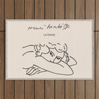Henri Matisse 'La Femme' Female Nude Figurative Line Art Outdoor Rug Gallery Image 1