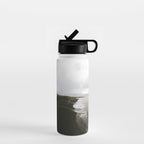 Moody black sand beach in Iceland - Landscape Photography Water Bottle Gallery Image 1
