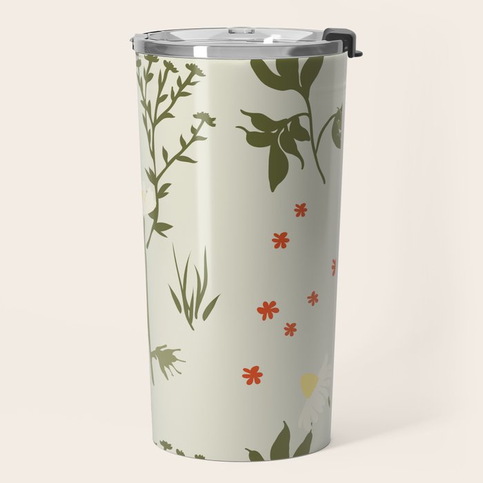 Flower market, Gdansk, Botanical Vintage art Travel Mug Gallery Image 2