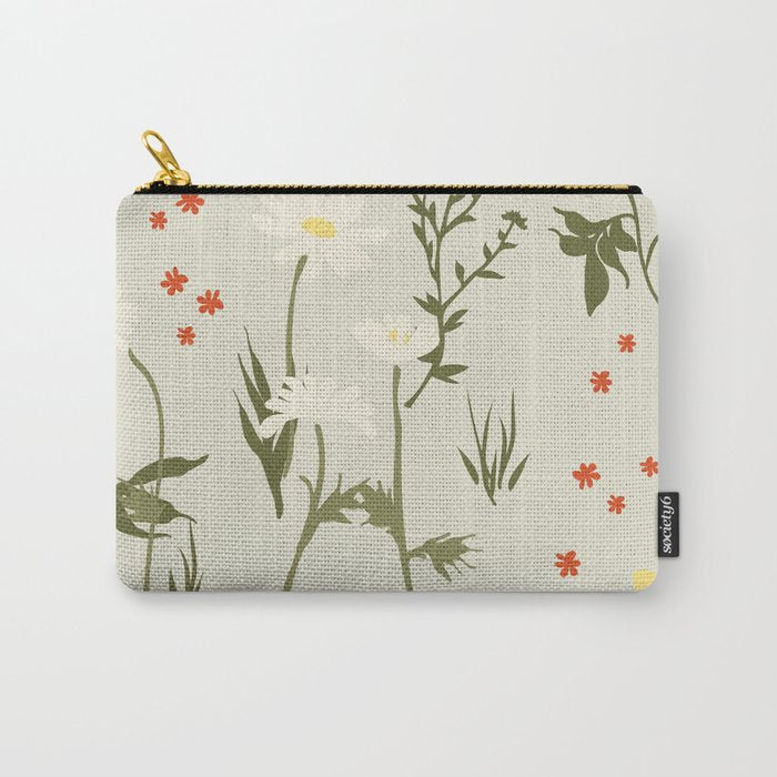 Flower market, Gdansk, Botanical Vintage art Carry All Pouch Gallery Image 1