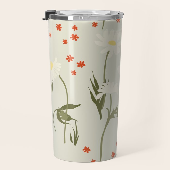 Flower market, Gdansk, Botanical Vintage art Travel Mug Gallery Image 3