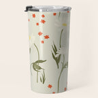 Flower market, Gdansk, Botanical Vintage art Travel Mug Gallery Image 3
