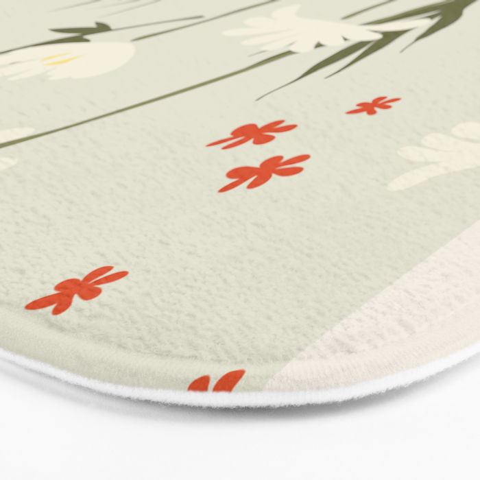 Flower market, Gdansk, Botanical Vintage art Bath Mat Gallery Image 3