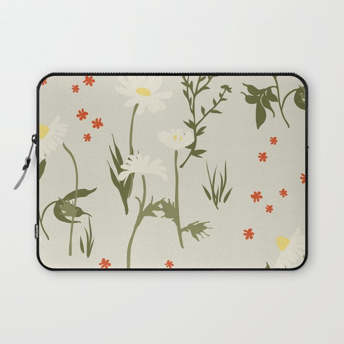 Flower market, Gdansk, Botanical Vintage art Laptop Sleeve Gallery Image 1