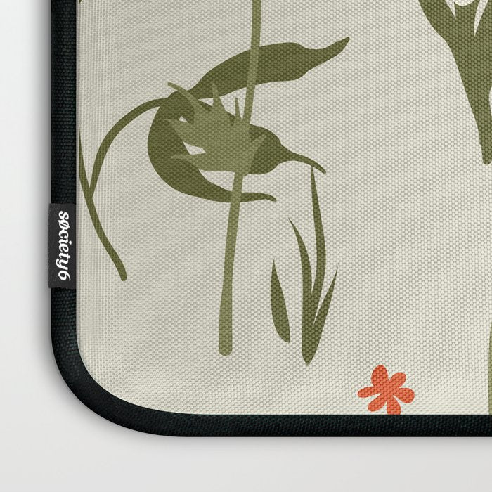 Flower market, Gdansk, Botanical Vintage art Laptop Sleeve Gallery Image 3
