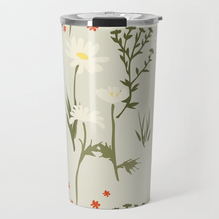 Flower market, Gdansk, Botanical Vintage art Travel Mug Gallery Image 1
