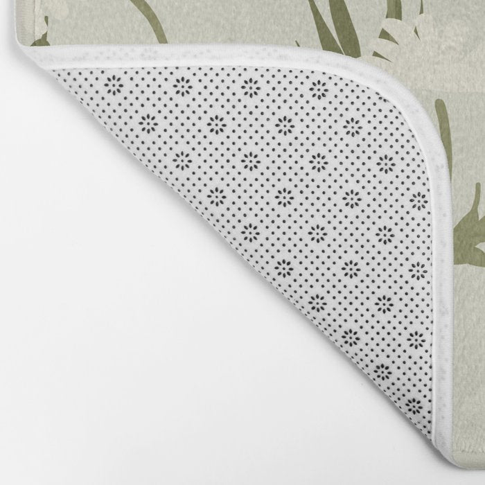 Flower market, Gdansk, Botanical Vintage art Bath Mat Gallery Image 2