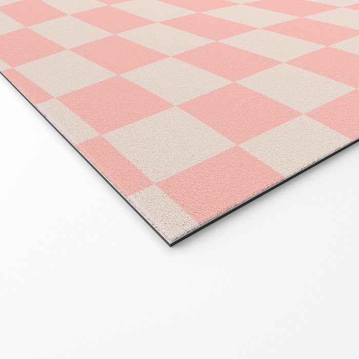 Check VII - Pink Twist â Checkerboard Print Welcome Mat Gallery Image 2