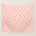 Check VII - Pink Twist â Checkerboard Print Wall Tapestry Gallery Image 4