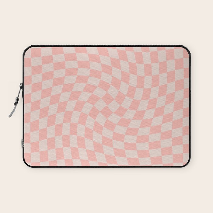 Check VII - Pink Twist â Checkerboard Print Laptop Sleeve Gallery Image 1