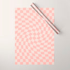 Check VII - Pink Twist â Checkerboard Print Wrapping Paper Gallery Image 1