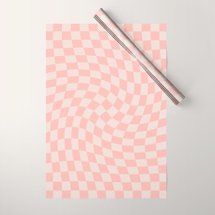 Check VII - Pink Twist â Checkerboard Print Wrapping Paper Gallery Image 1