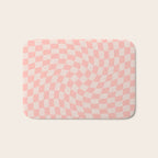 Check VII - Pink Twist â Checkerboard Print Bath Mat Gallery Image 1