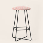 Check VII - Pink Twist â Checkerboard Print Stool Gallery Image 1