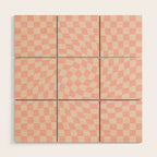Check VII - Pink Twist â Checkerboard Print Wood Wall Art Gallery Image 1