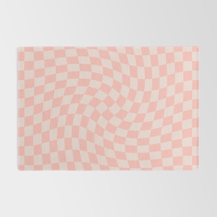 Check VII - Pink Twist â Checkerboard Print Rug Gallery Image 2
