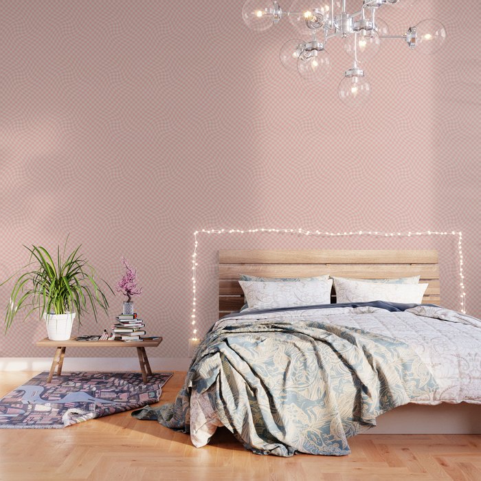 Check VII - Pink Twist â Checkerboard Print Wallpaper Gallery Image 3