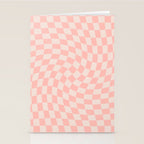 Check VII - Pink Twist â Checkerboard Print Stationery Card Gallery Image 2